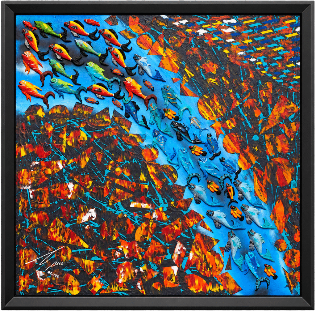 Abundance, mixed media artwork by Amnon Moalem