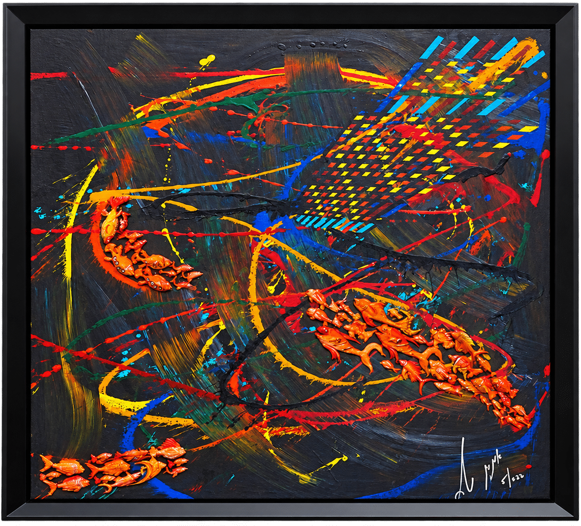 Timeless Fate, mixed media artwork by Amnon Moalem