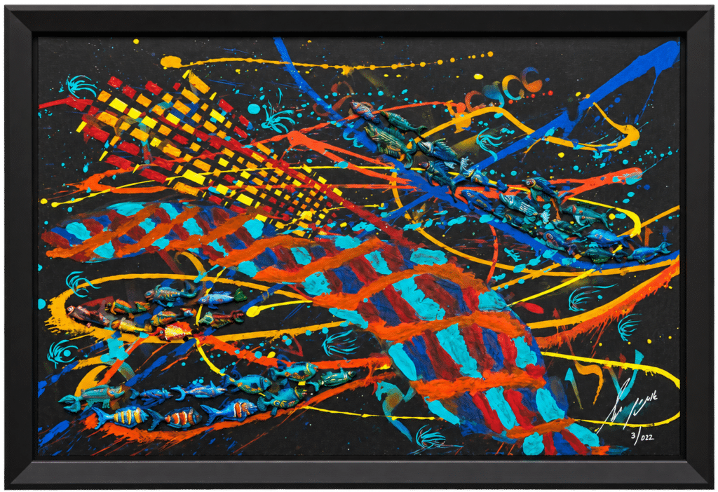 Blessing, mixed media artwork by Amnon Moalem