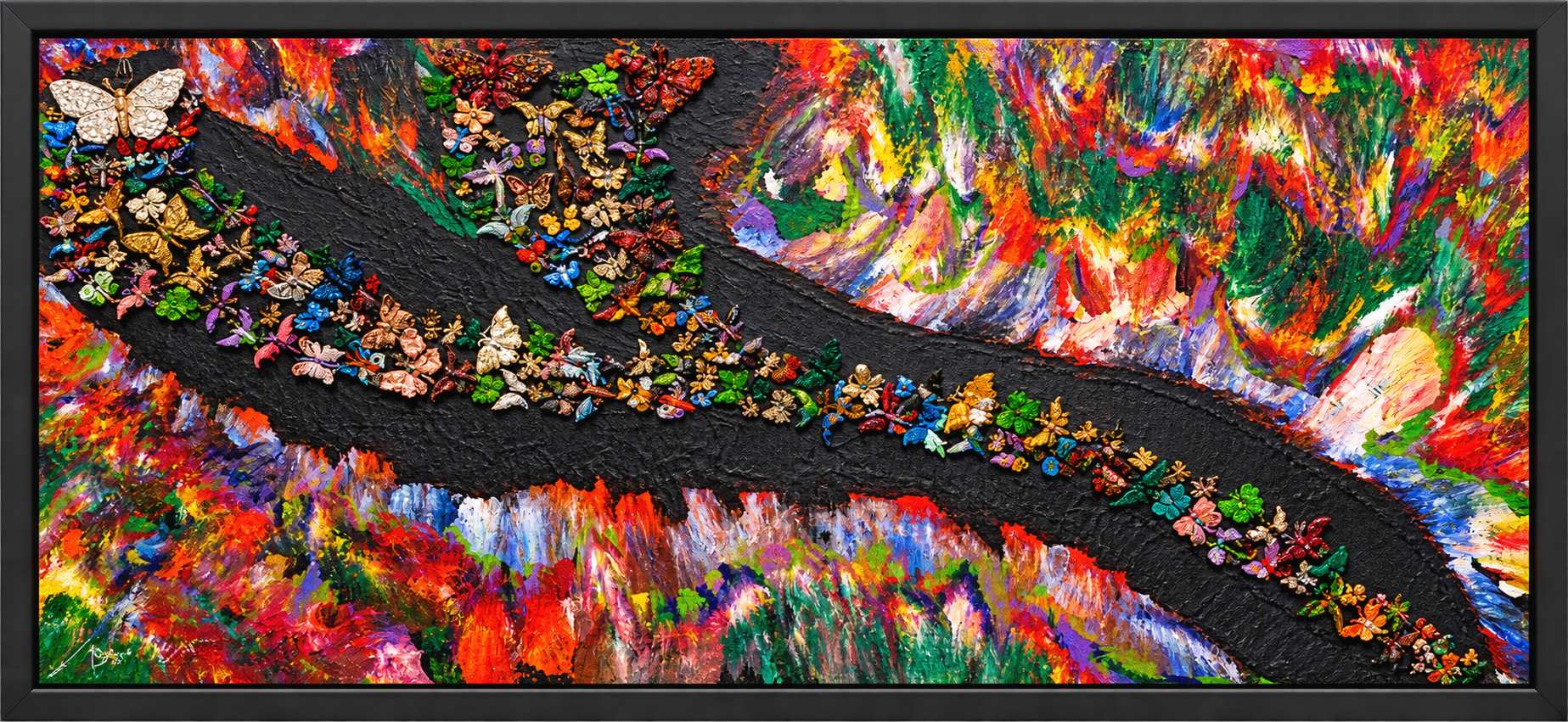 A River of No Return, mixed media artwork by Amnon Moalem