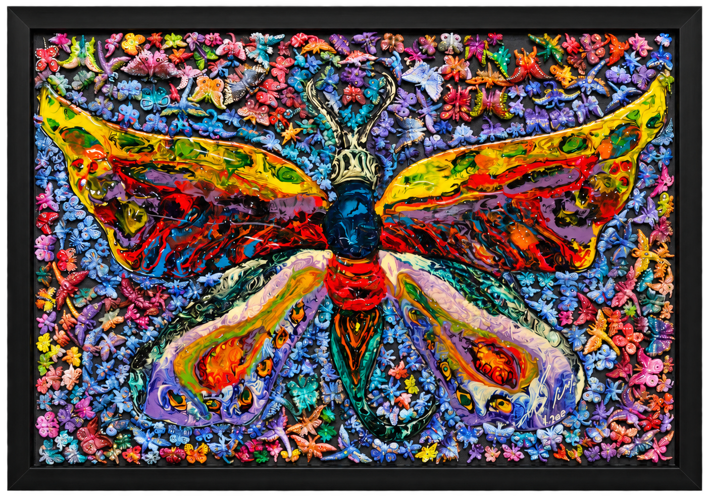 Wings, mixed media artwork by Amnon Moalem