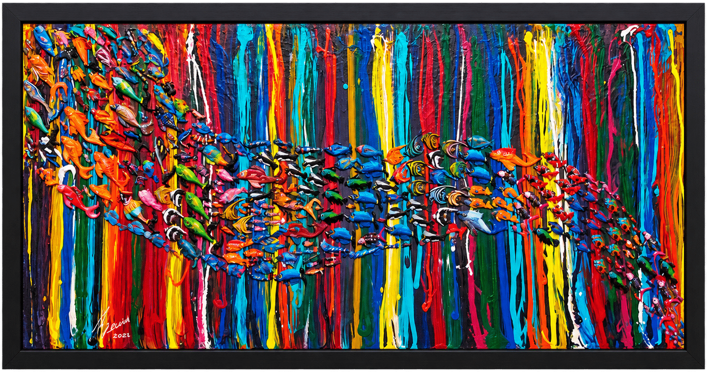 Migration, mixed media artwork by Amnon Moalem