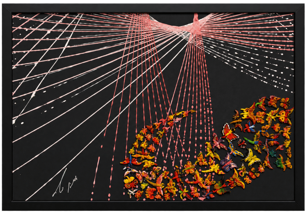 The Flight of Time, mixed media artwork by Amnon Moalem