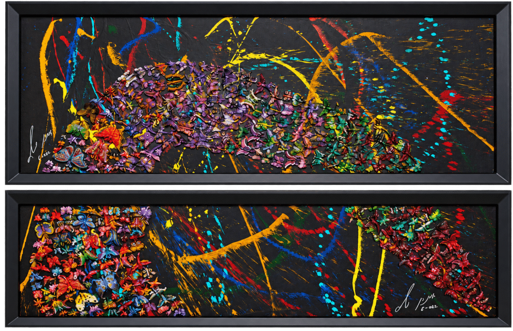 Heaven and Earth, mixed media artwork by Amnon Moalem