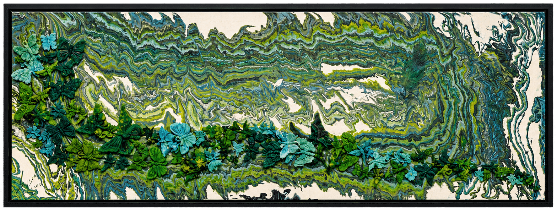 The Emerald Secret, mixed media artwork by Amnon Moalem