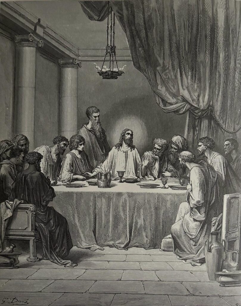 The Last Supper, wood engraving by Gustave Doré
