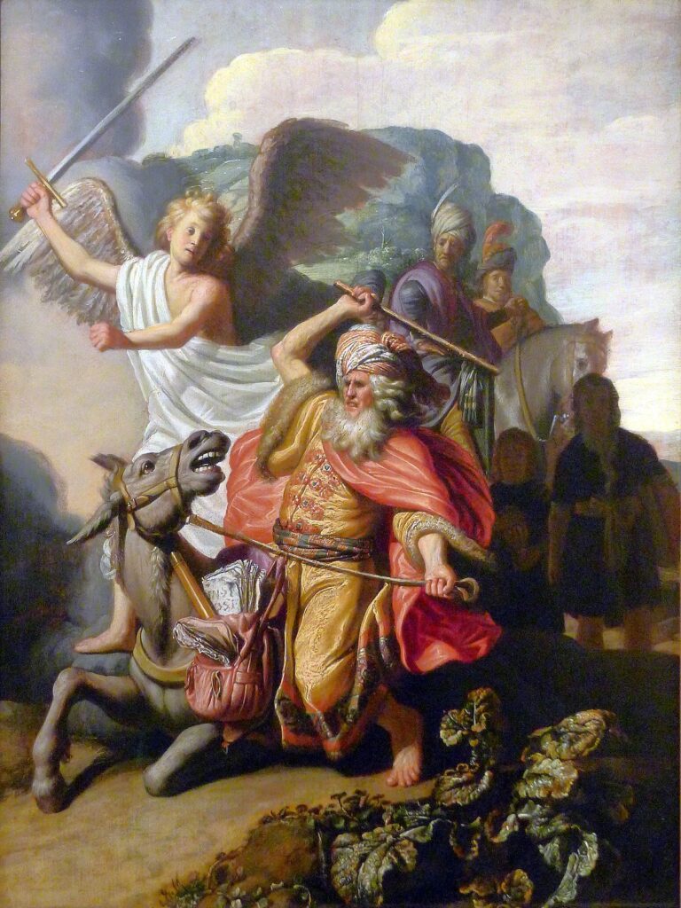 Balaam Beating the Donkey, Rembrandt